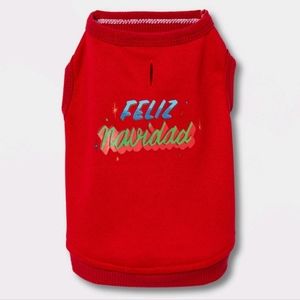 NWOT Feliz Navidad Pet Sweater
